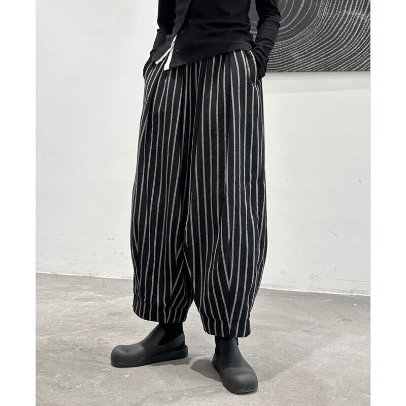 Stripe Balloon Roll-Up Pants【TR3213】
