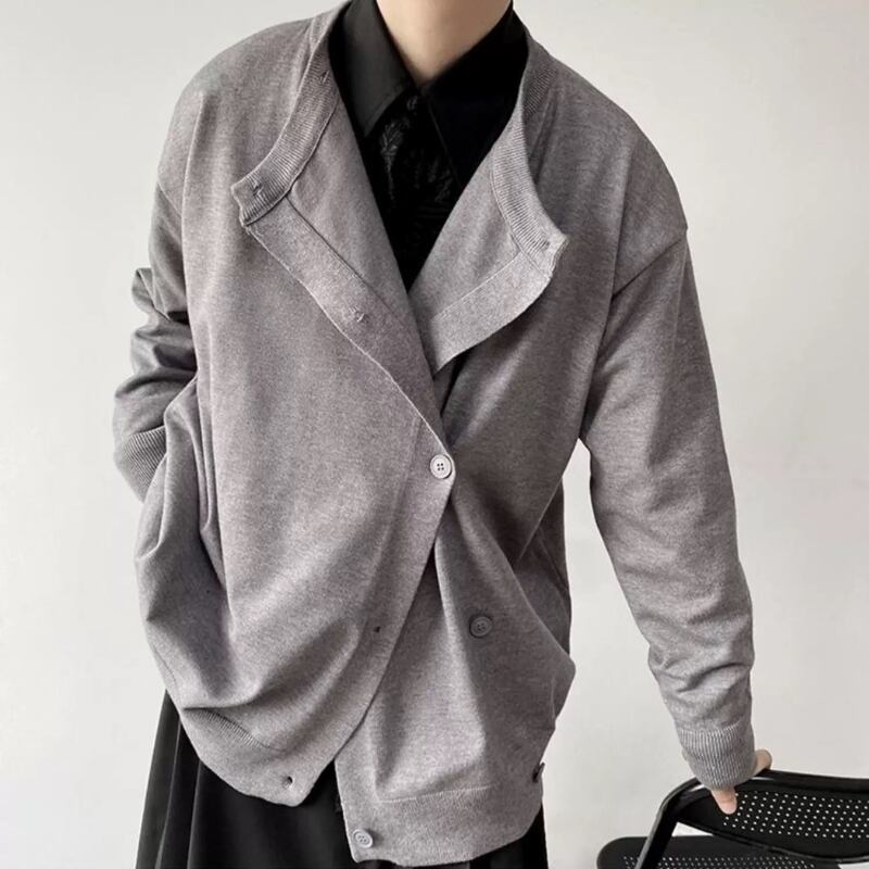 Asymmetric Button Jacket【TR3346】