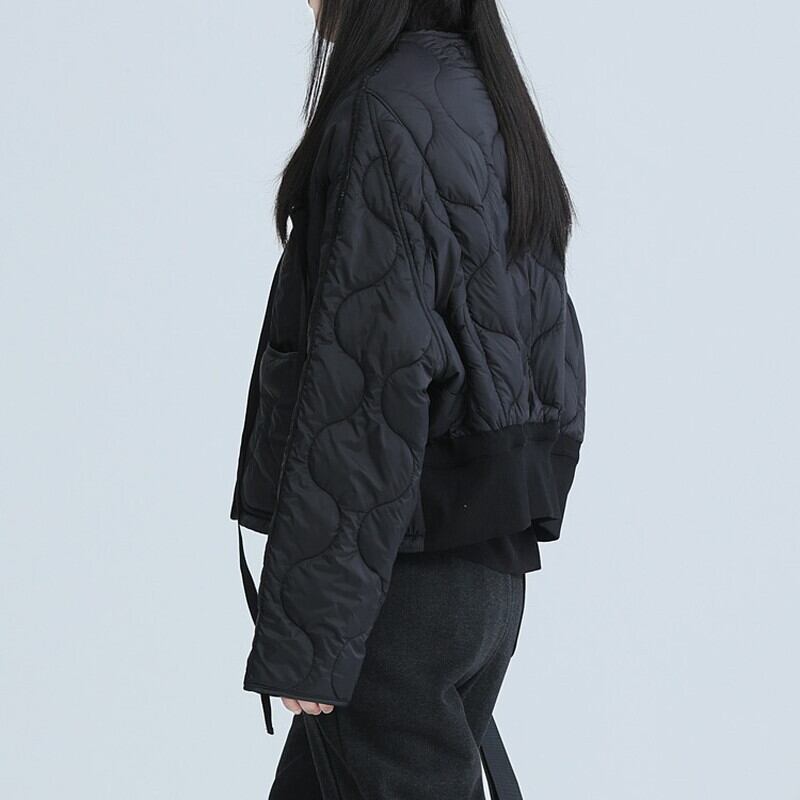 Embossed Ribbon No-Collar Jacket【TR3258】