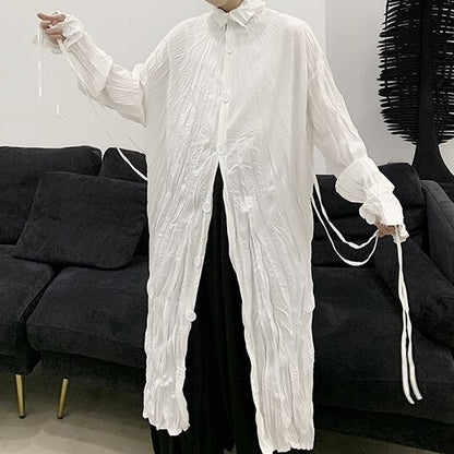 Crumply Oversize Long Shirt【TR3076】