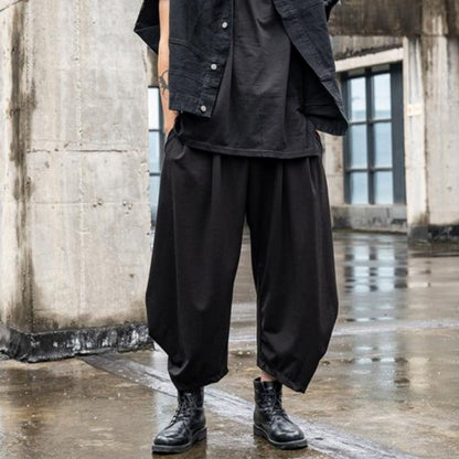 Gathered Hem Cropped Pants【TR3309】