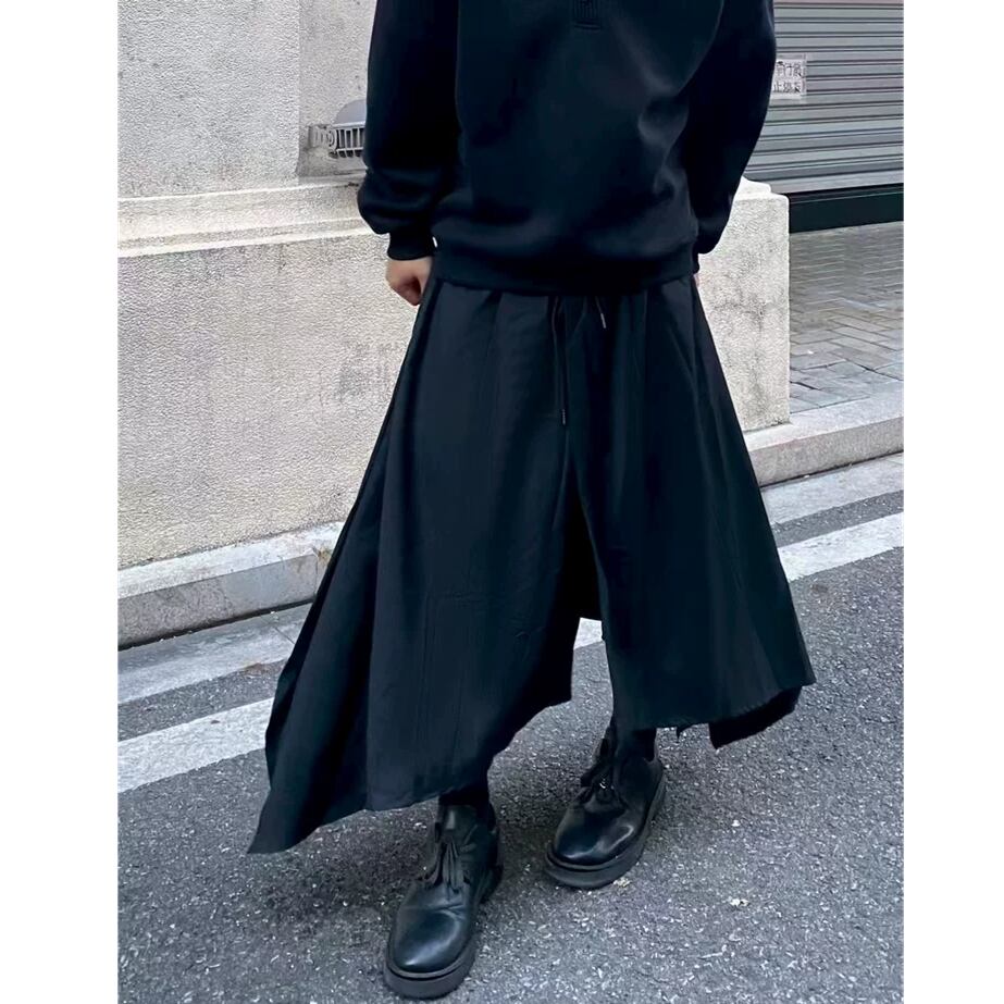 Irregular Hem Cropped Culottes【TR3276】