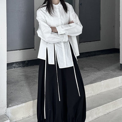Hem-Slit Nichi Collared Shirt【TR3107】