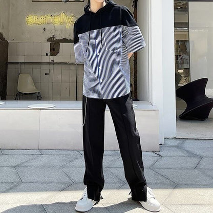 Hood Docking Stripe Shirt【TR1414】