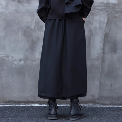 Irregular Ankle Length Skirt Pants【TR3293】