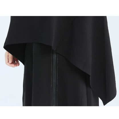 Asymemtry Mock-Neck Flare T-Shirt【TR3150】
