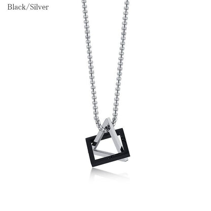 Stainless geometric necklace【TR2772】