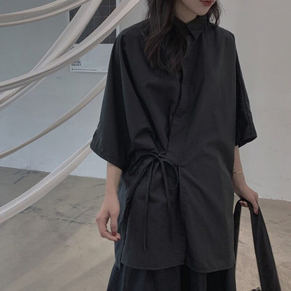 Loose Irregular Collared Shirt【TR3108】