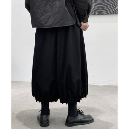 Cropped Pleats Wide Pants【TR3206】