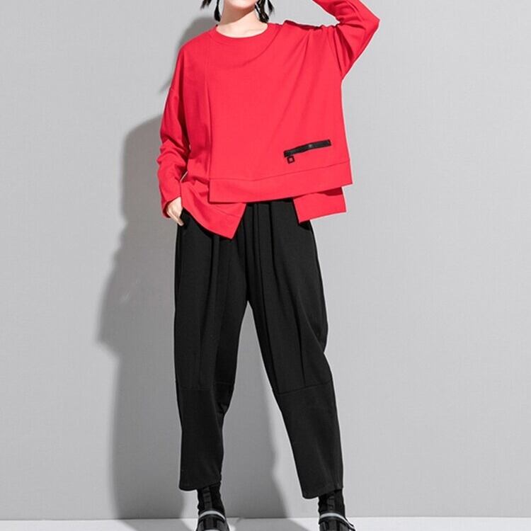 Nichi Pullover Asymmetry Shirt【TR3064】
