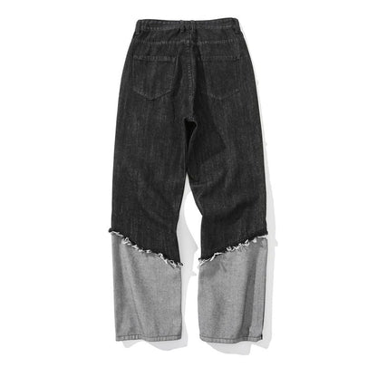 〈Unisex〉Patchwork Straight Jeans【TR1172】