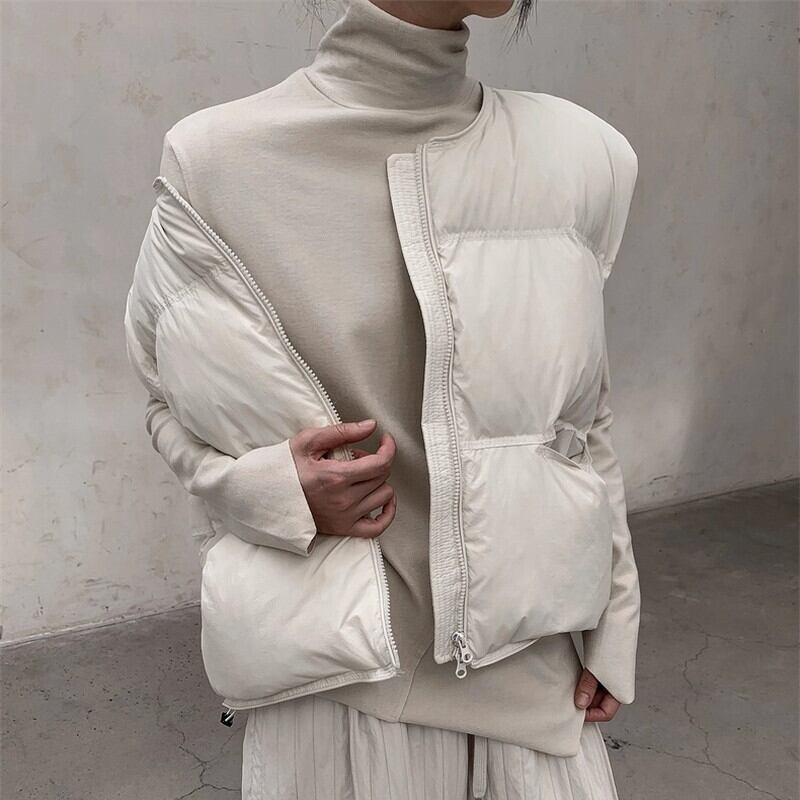 Quilting Round-Neck Jacket Vest【TR3233】