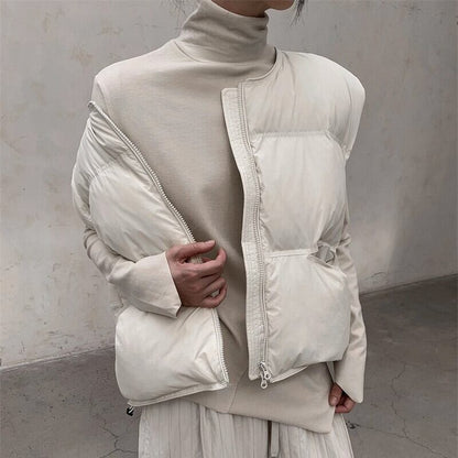 Quilting Round-Neck Jacket Vest【TR3233】