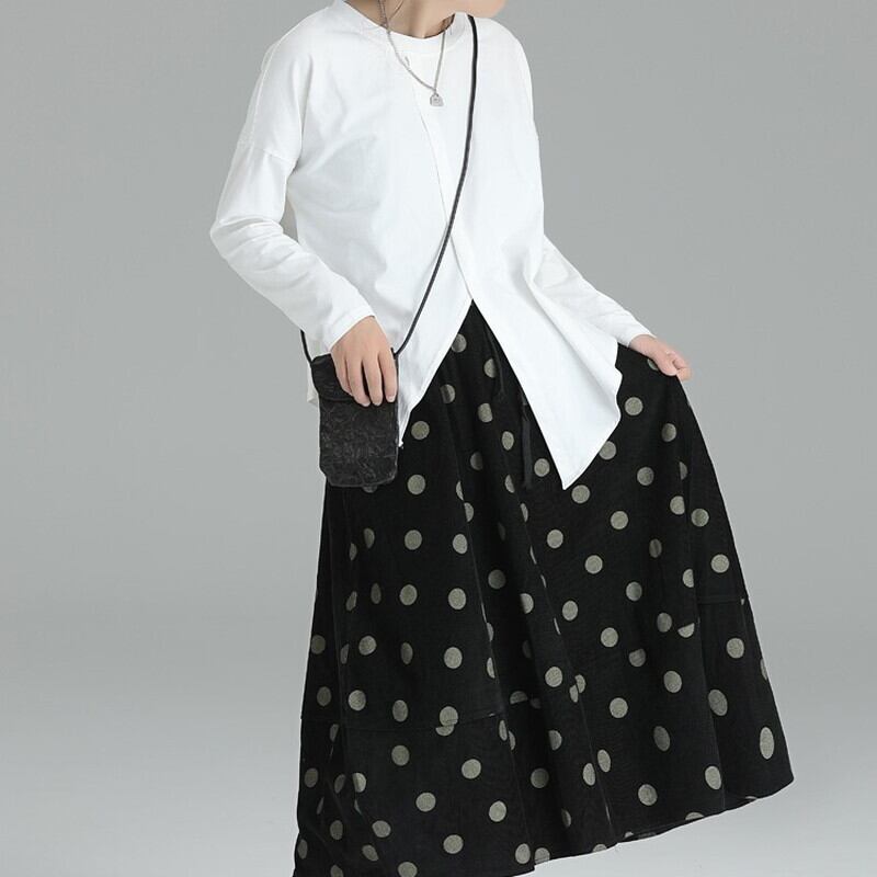 Asymmetry Round-Neck T-Shirt【TR3146】