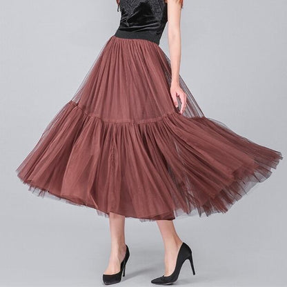 Tulle Chiffon Tiered Skirt【TR1373】