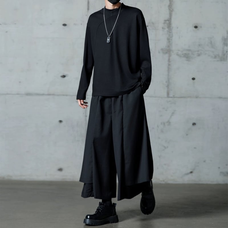 Curved Panel Long-sleeve T-shirt【TR3331】