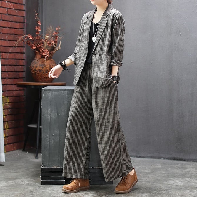 Wild Wide Leg Pants Setup【TR2848】