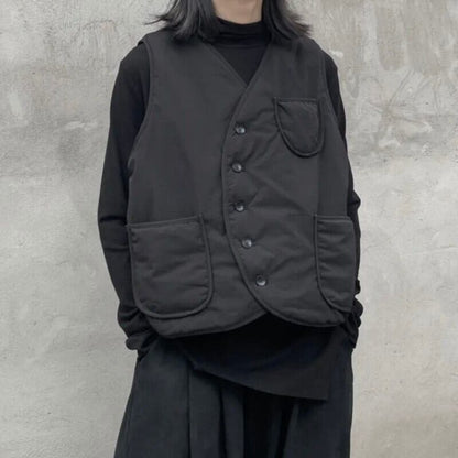 Asymmetry Curve Vest【TR3234】