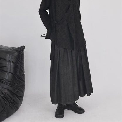 Denim Pleats Skirt【TR3176】