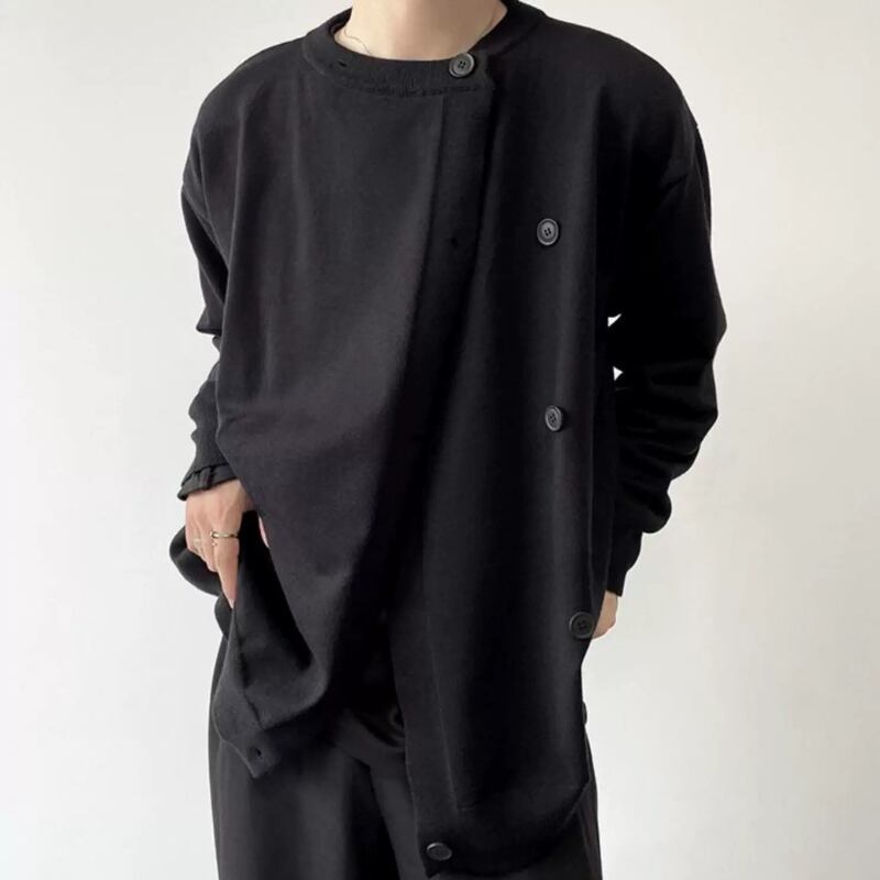 Asymmetric Button Jacket【TR3346】