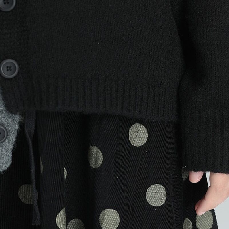 Bi-Color Unique Knit Jacket【TR3265】