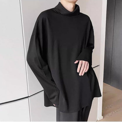 Button High-Neck T-shirt【TR3329】