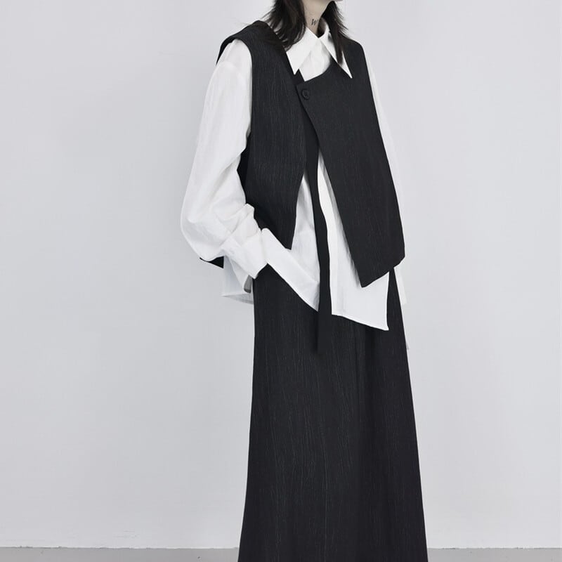 Asymmetry Chic Vest【TR3231】