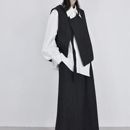 Asymmetry Chic Vest【TR3231】