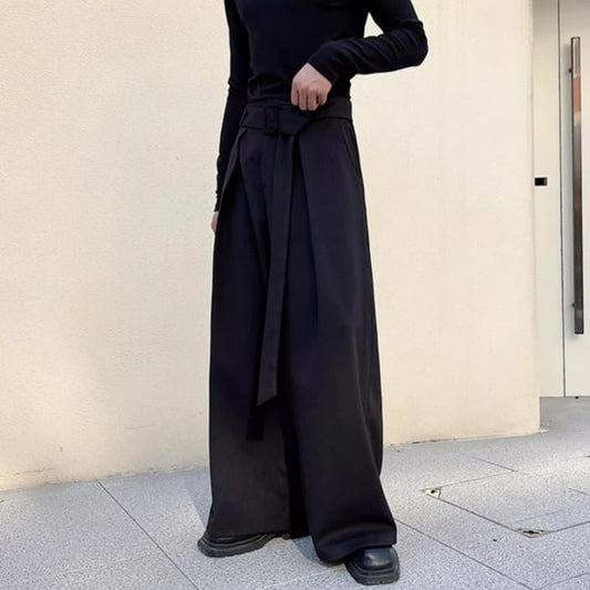 Design Tuck Belted Wide Pants【TR3315】