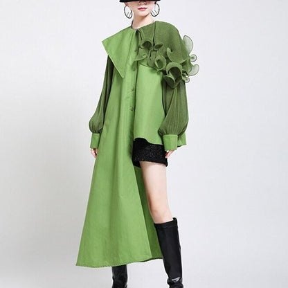 Asymmetrical Ruffle Blouse Shirt【TR1197】