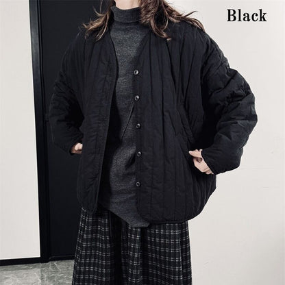 No-Collar V-Neck Jacket【TR3256】
