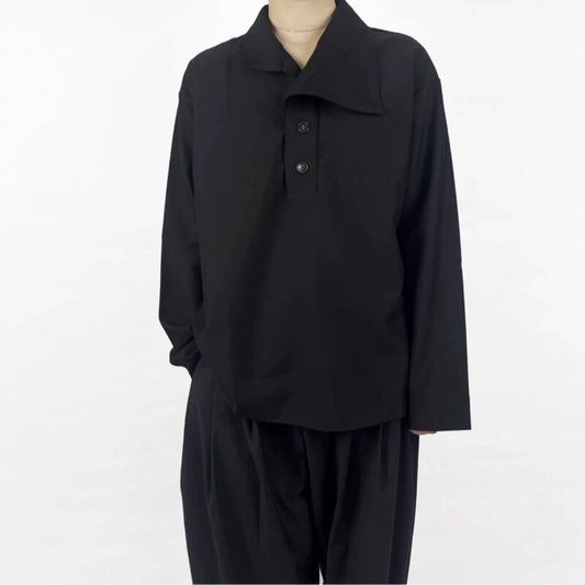 Convertible High-Collar Collared Shirt【TR3358】
