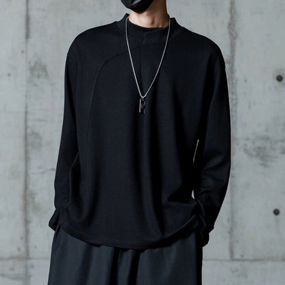 Curved Panel Long-sleeve T-shirt【TR3331】