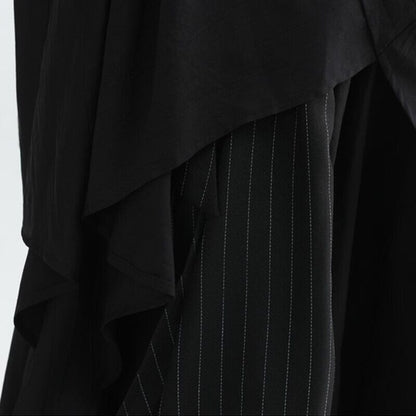 Asymmetry Drape Collared Shirt【TR3132】