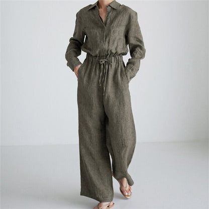 〈Unisex〉Wide Leg Jump Suit Setup【TR2880】
