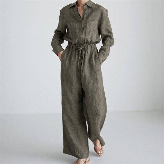 〈Unisex〉Wide Leg Jump Suit Setup【TR2880】