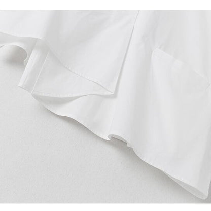 〈Unisex〉Wrap Nichi Irregular Shirt【TR1422】