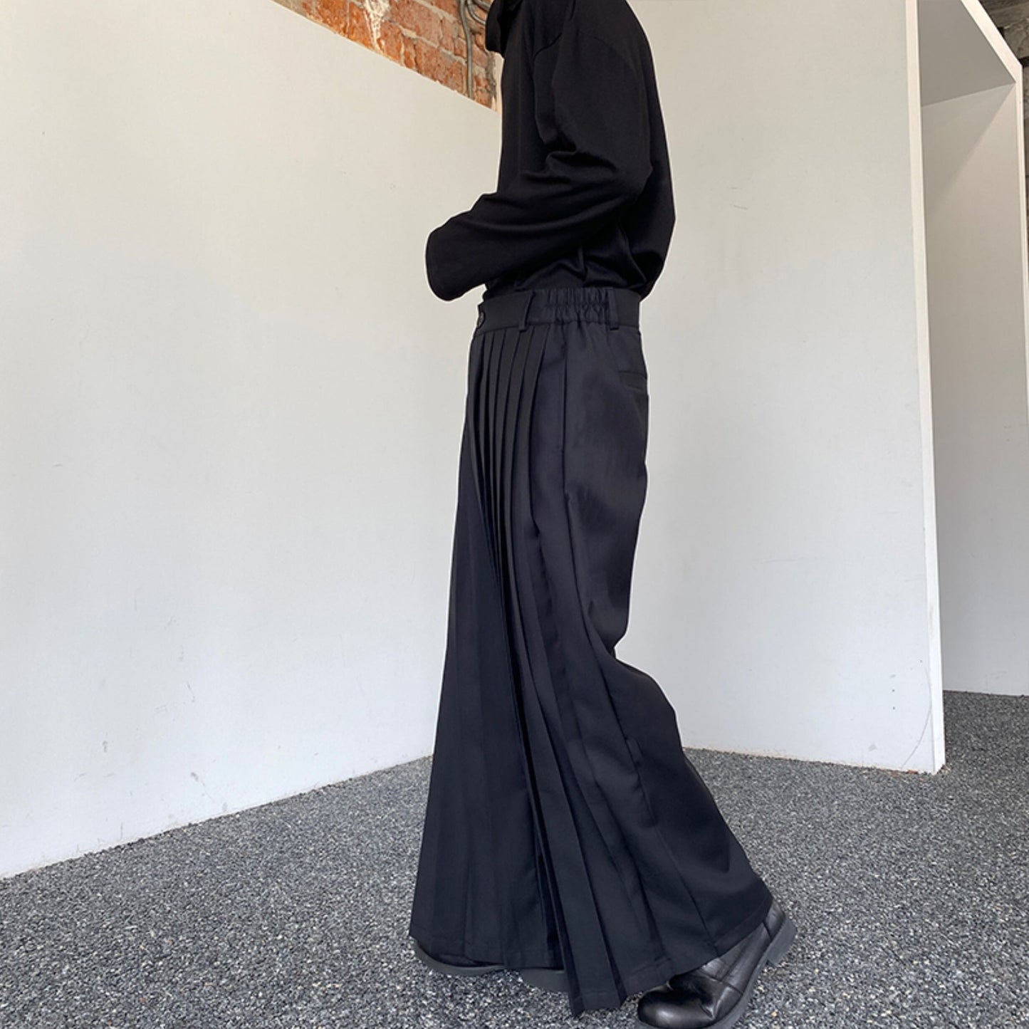 2-way Front Pleated Wide Pants【TR3311】