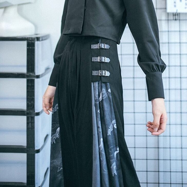 〈Unisex〉Patchwork Wide Pants【TR1168】