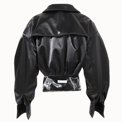 〈Unisex〉High Leather Motorcycle Jacket【TR1228】