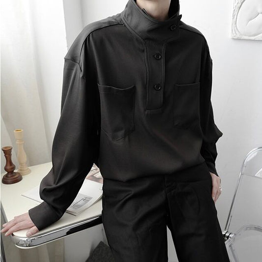 Chic Design High Neck Shirt【TR2484】
