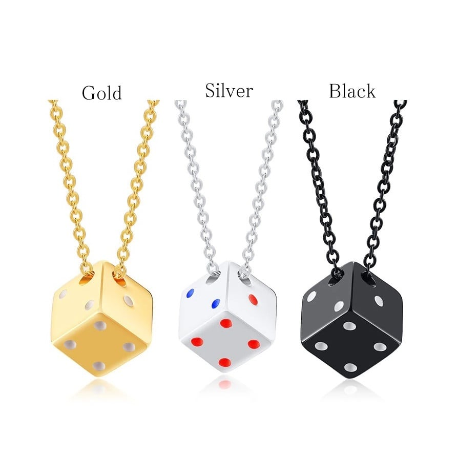 Cool Cube Dice Style Necklace【TR2767】