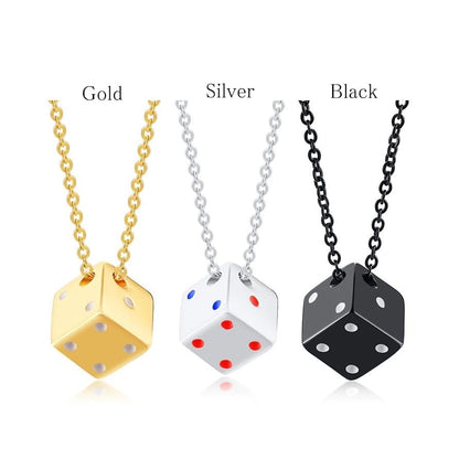 Cool Cube Dice Style Necklace【TR2767】