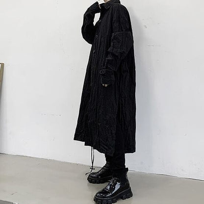 Crumply Oversize Long Shirt【TR3076】