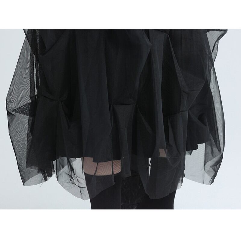 Asymmetry Tulle Skirt【TR3162】