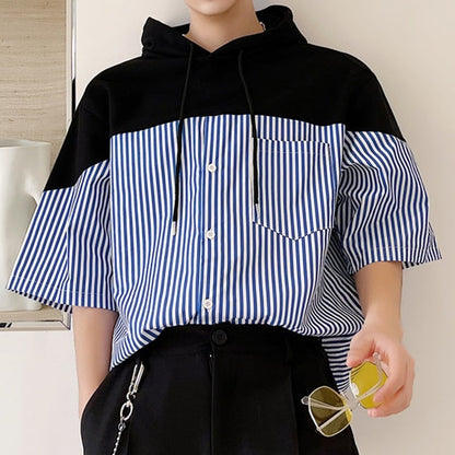 Hood Docking Stripe Shirt【TR1414】