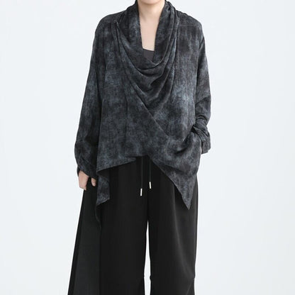 Drape Tiy-Die Collared Shirt【TR3131】