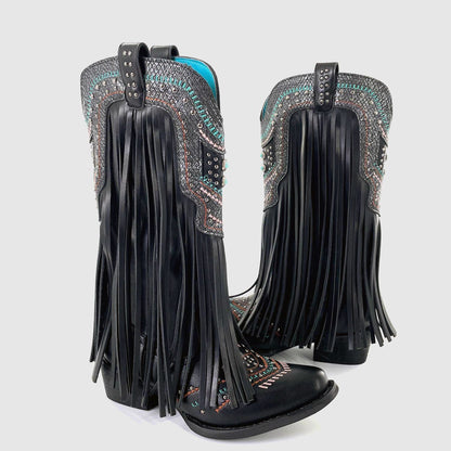 Cowgirl  Fringe Boots【TR3377】
