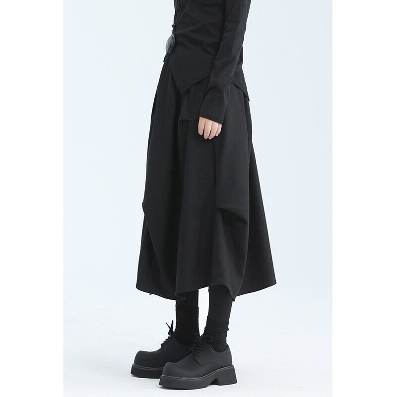 Asymmetru Wool Skirt【TR3151】