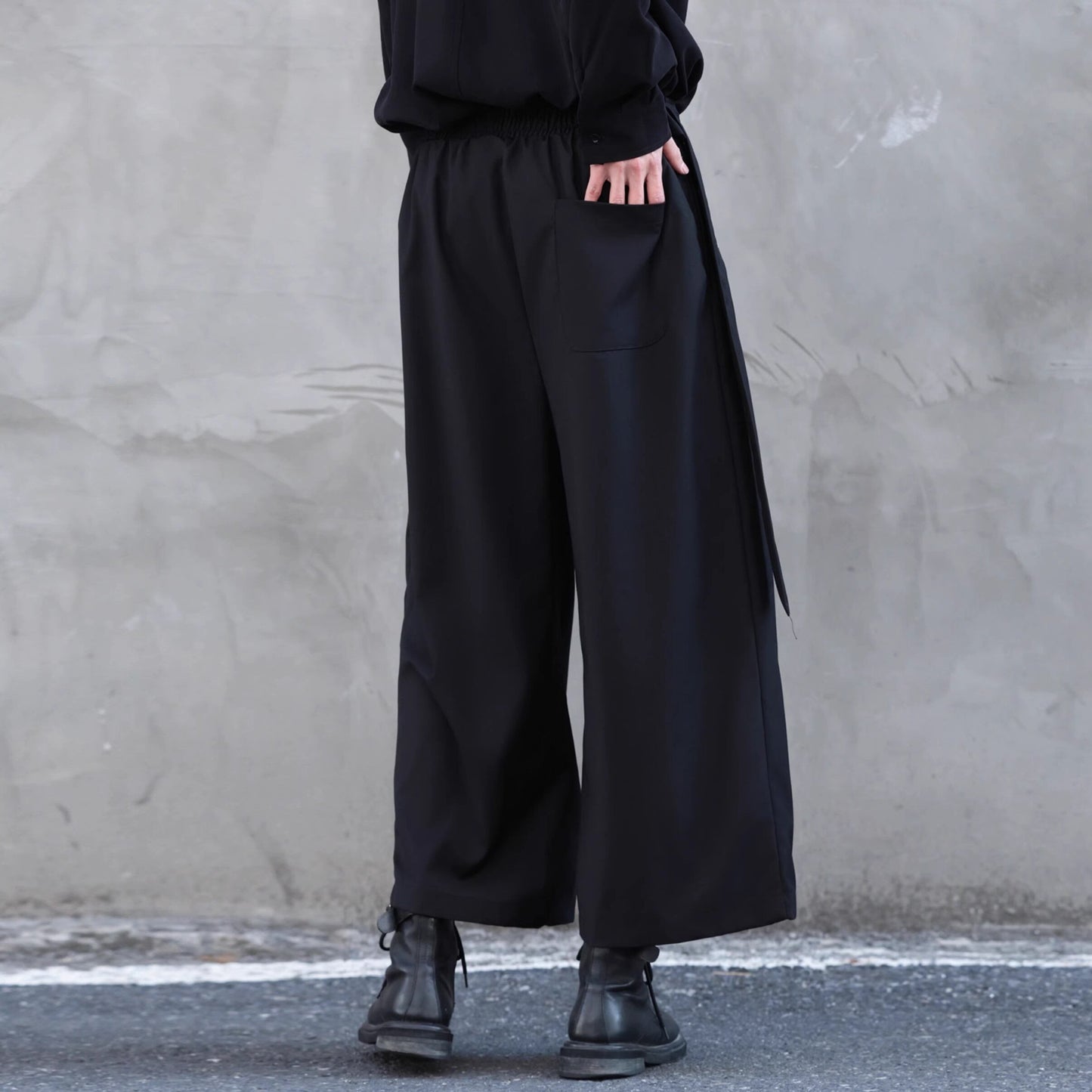 Tuck Cropped Wide Pants【TR3282】